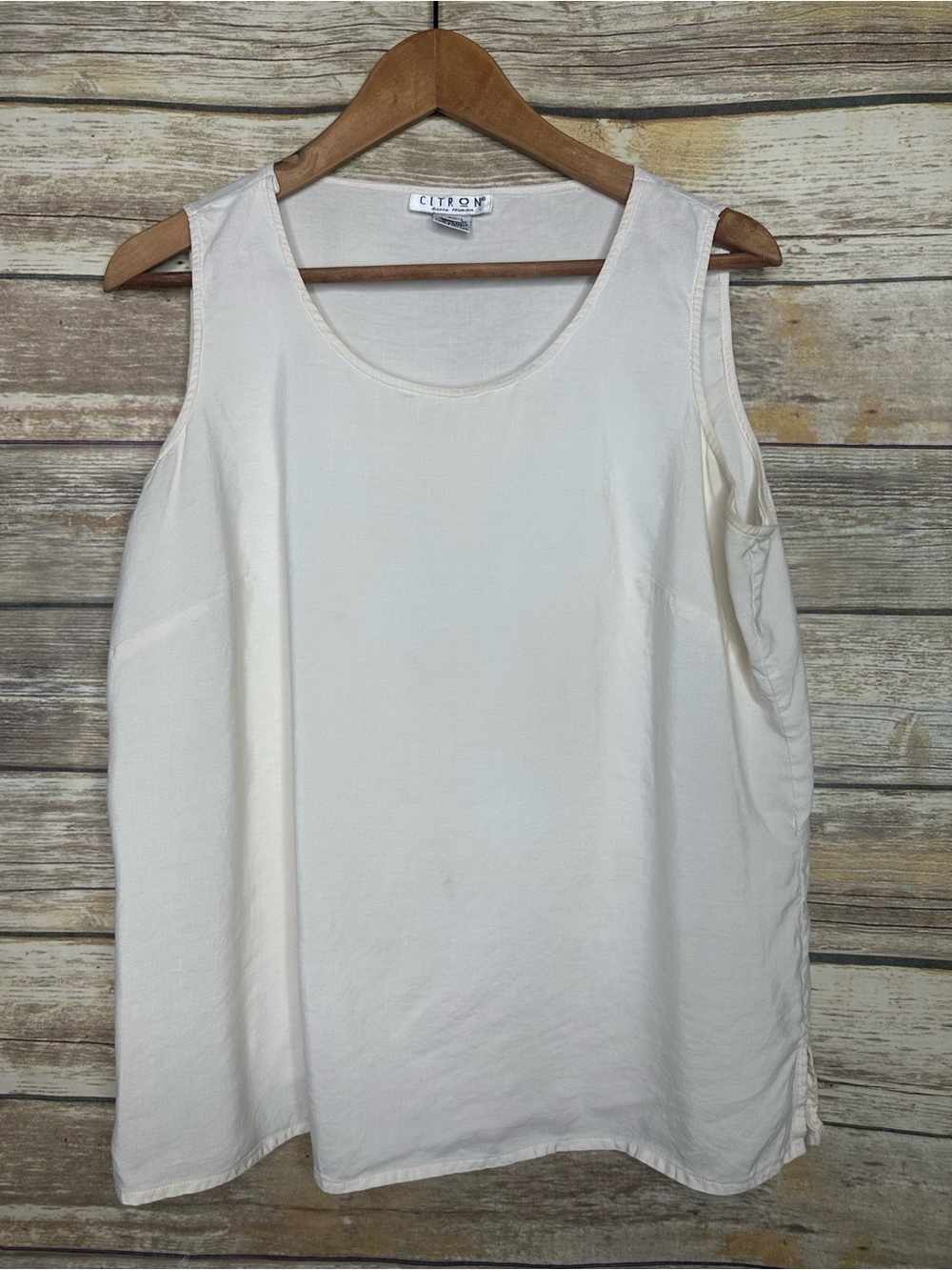 Citron cream silk XL tank top as is